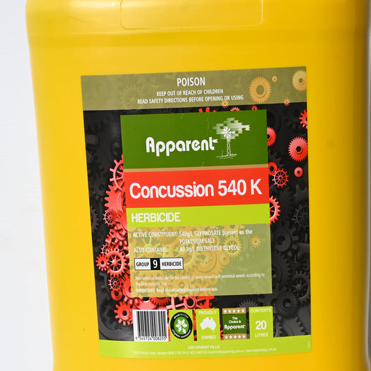 Apparent Concussion 540 Active: 540g/l Glyphosate [sz:20 Litre]