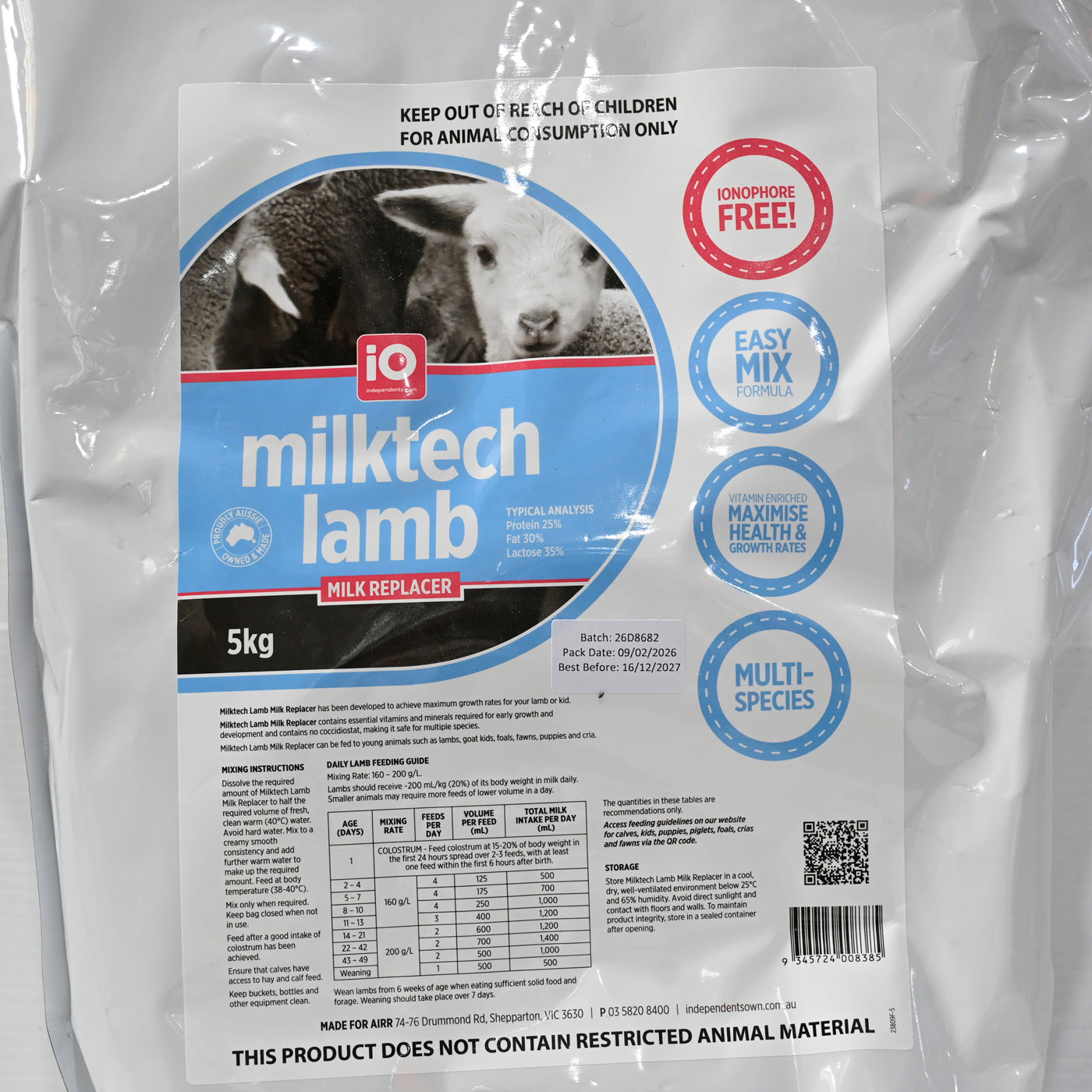 Io Milktech Lamb & Kid Replacer [sz:5kg]