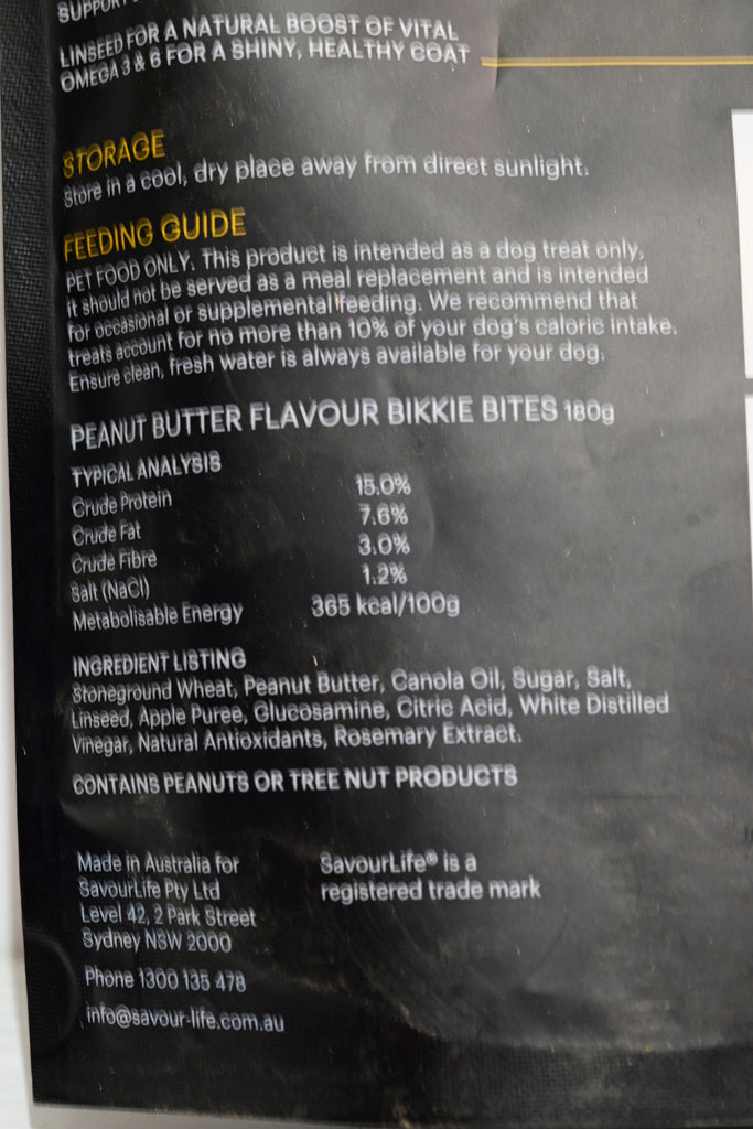Savourlife Peanut Butter Flavour Bikkie Bites 180g