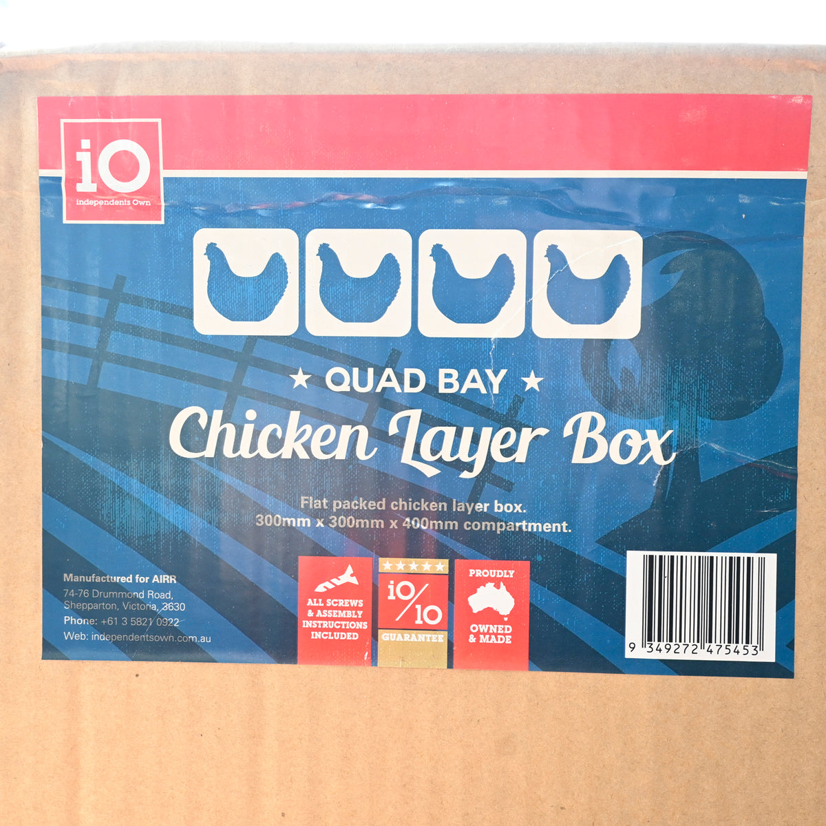 Io Chicken Layer Box Quad Flat Pk