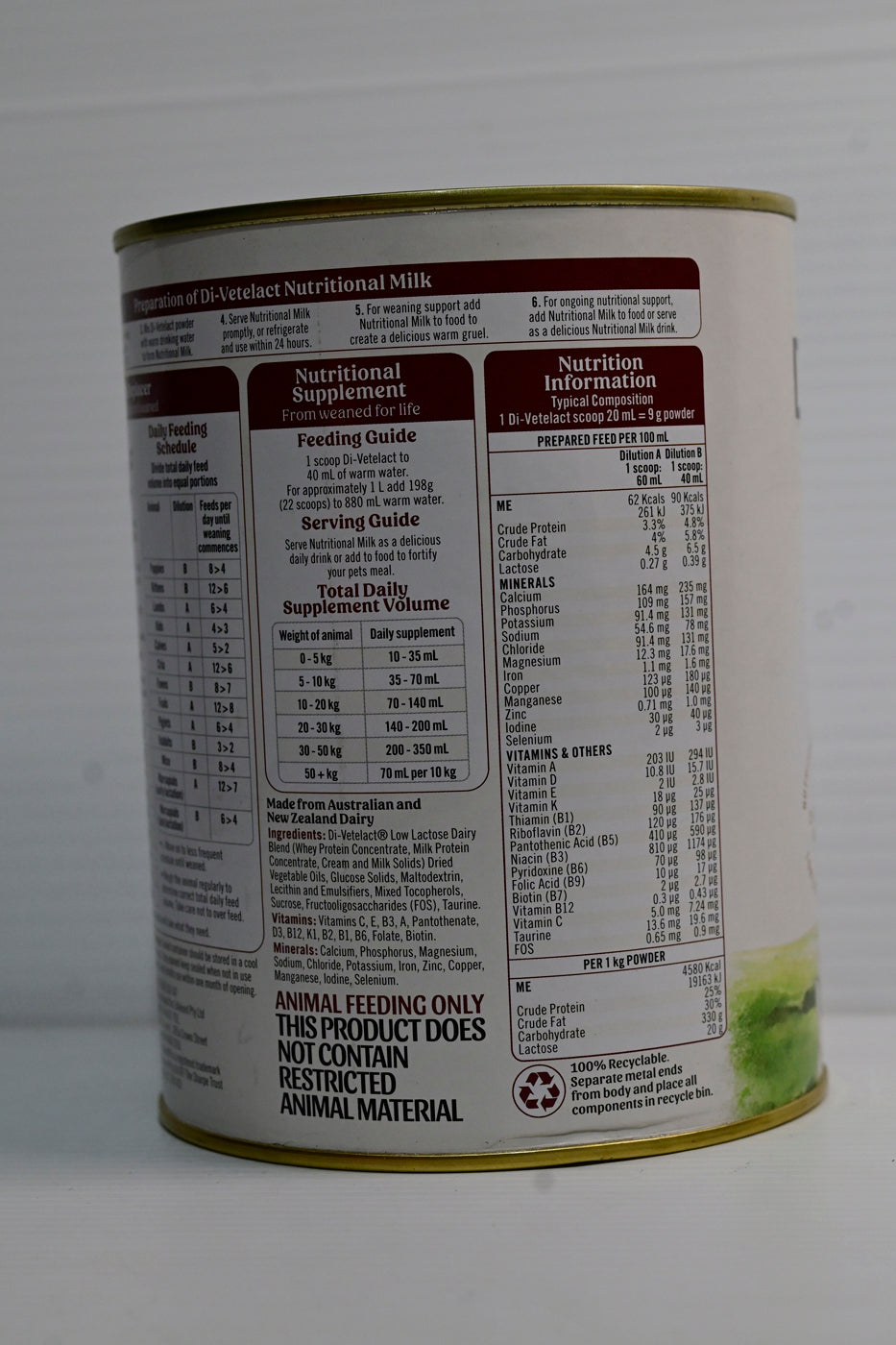 Di-vetelact Originaldv Low Lactose Milk Supplement For Animals - Sachets (single 27g Sachet) | For Dogs/cats/horses