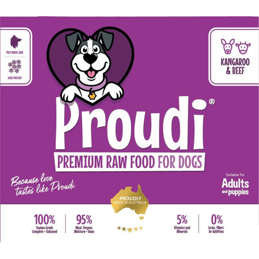 Proudi - Premium Raw Dog Food Roo & Beef 2.4kg