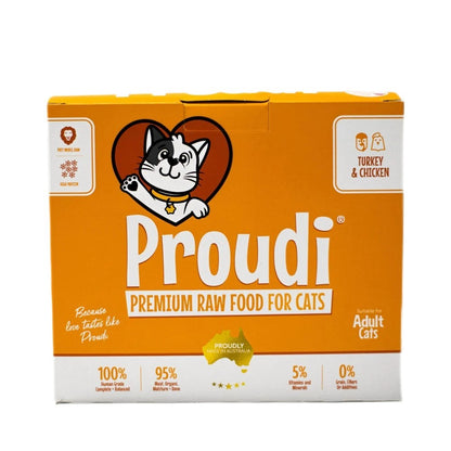 Proudi Premium Raw Cat Food Turkey & Chk 1.08 (frozen)