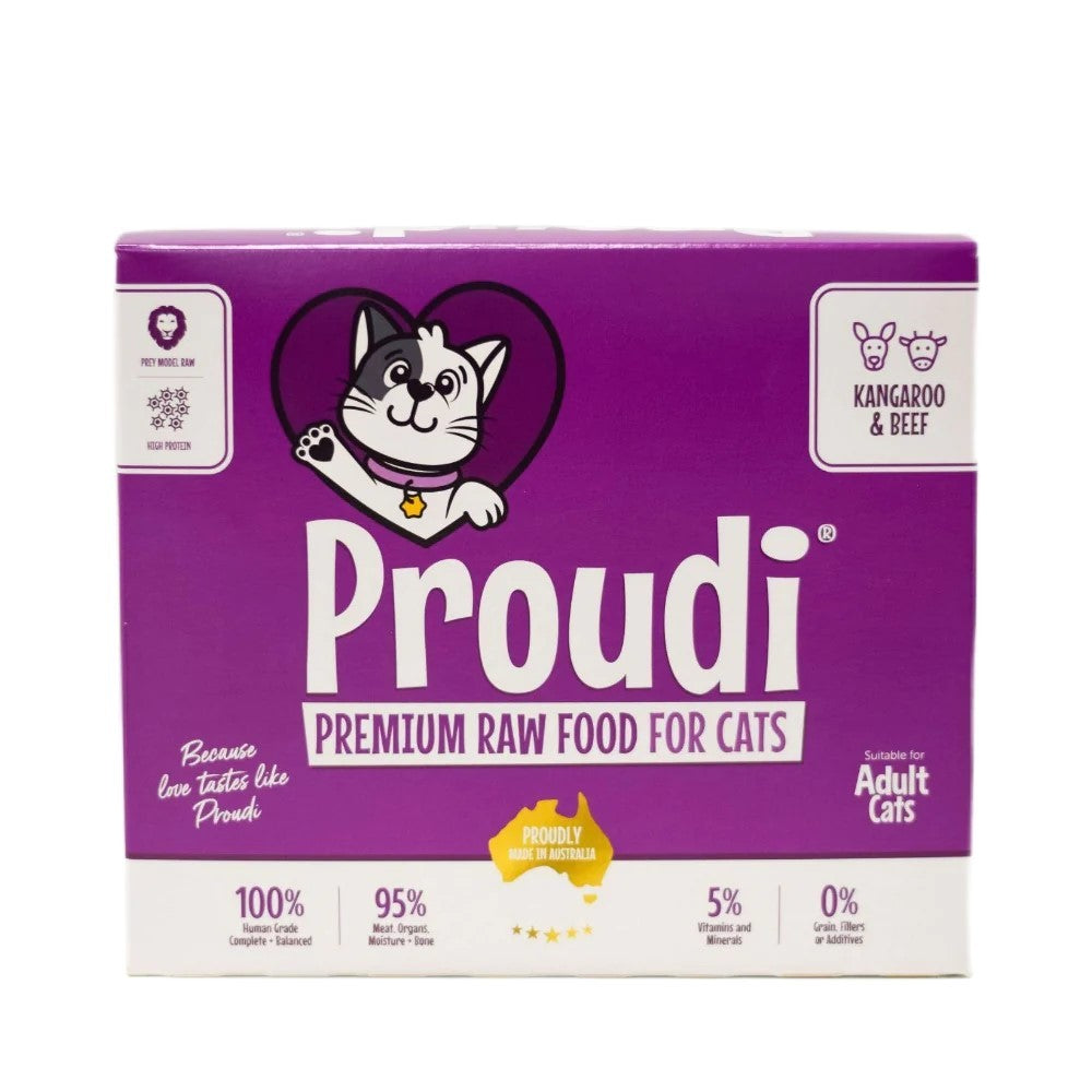 Proudi Premium Raw Cat Food Roo & Beef 1.08kg