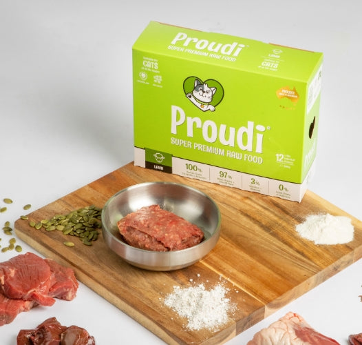 Proudi Premium Raw Cat Food  (frozen) [fl:lamb]