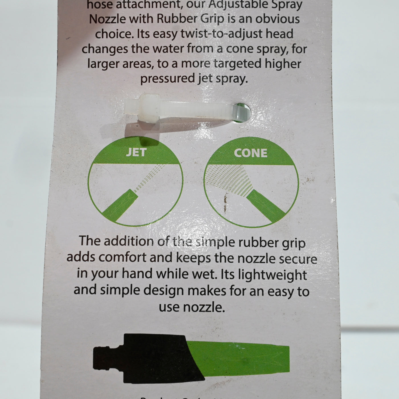 Adjustable Hose Nozzle With Rubber Grip