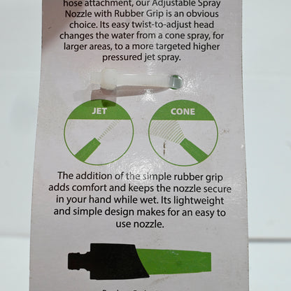 Adjustable Hose Nozzle With Rubber Grip