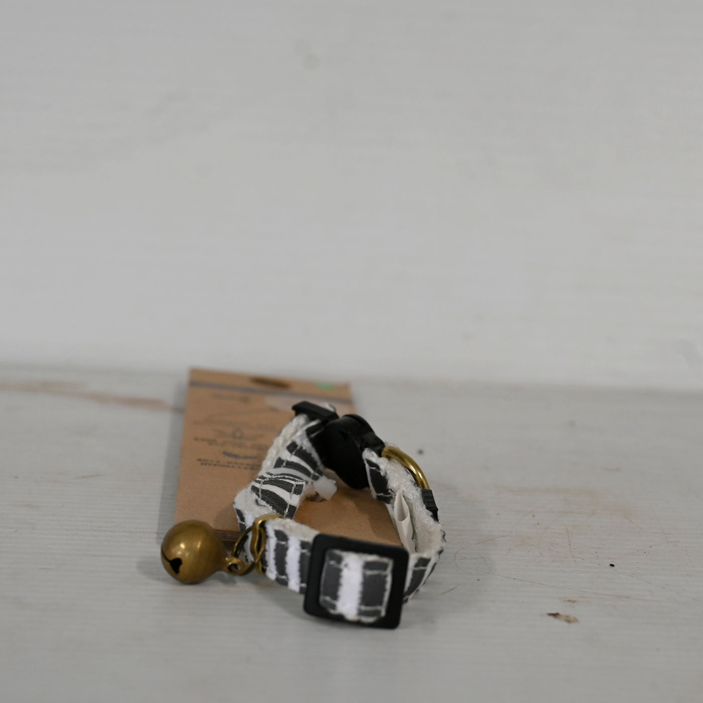 Mog & Bone Hemp Cat Collar Charcoal Hampton Stripe