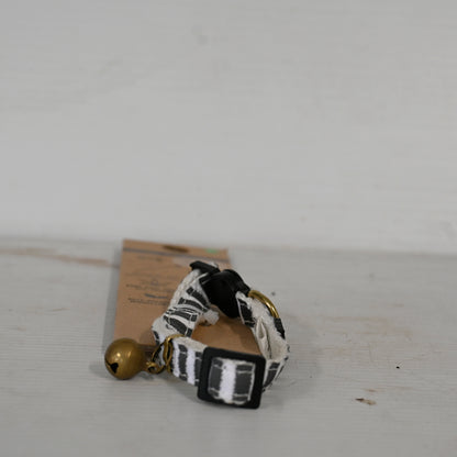 Mog & Bone Hemp Cat Collar Charcoal Hampton Stripe