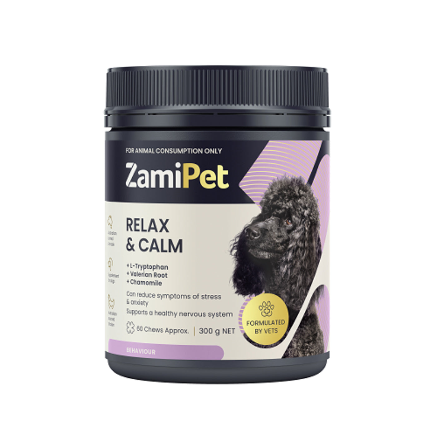 Zamipet Relax & Calm For Dogs 60 Chews [sz:300 Grams]