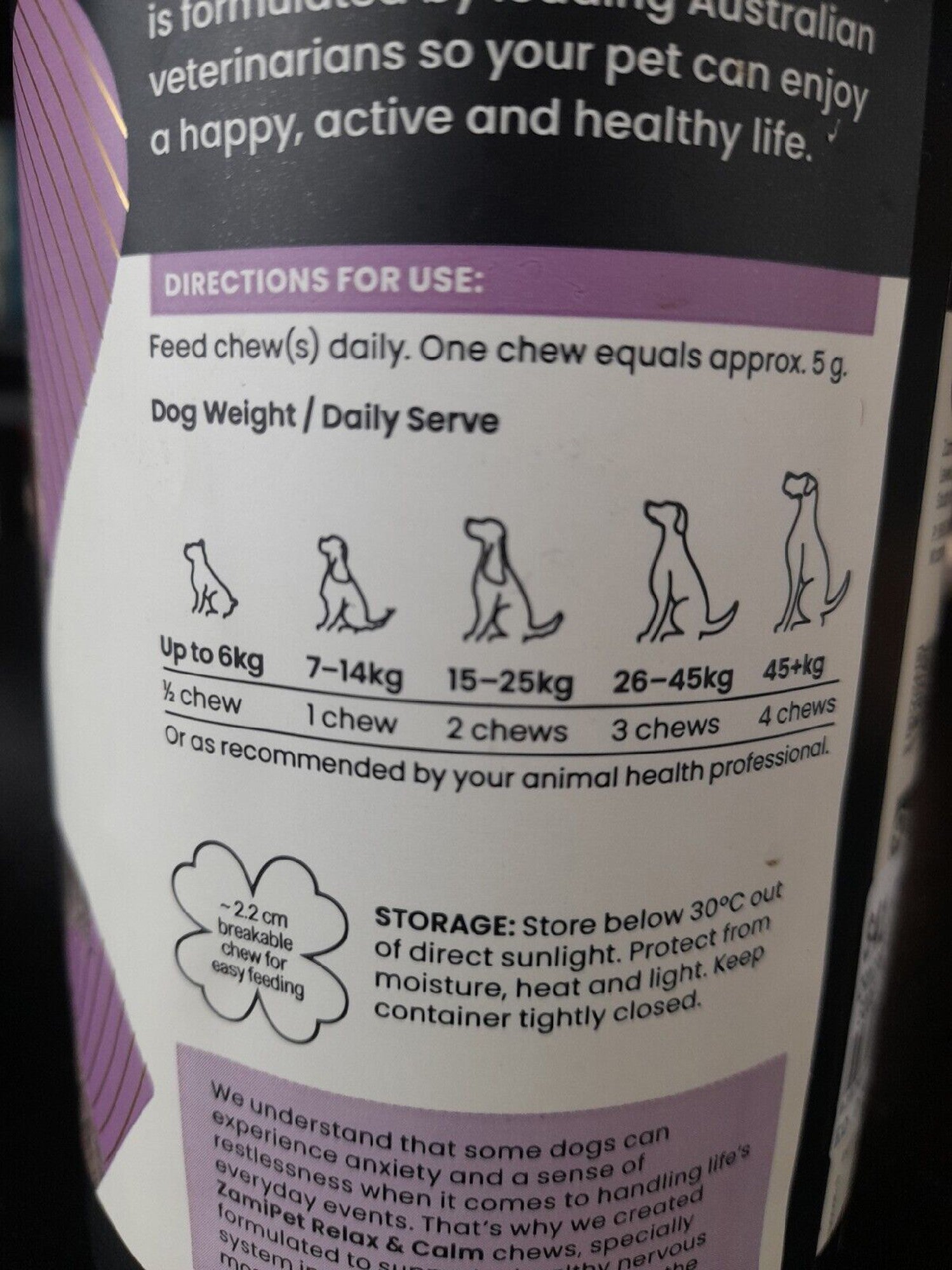 Zamipet Relax & Calm For Dogs 500g 100 C