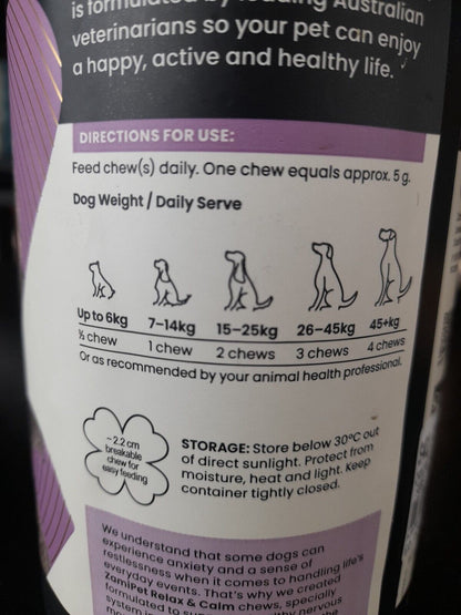 Zamipet Relax & Calm For Dogs 100 Chews [sz:500 Grams]