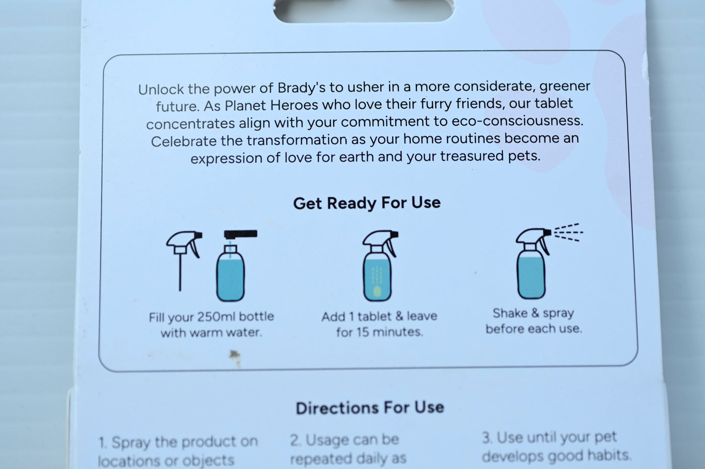 Bradys Dont Pee Here - Indoors Tablets - Makes 500ml