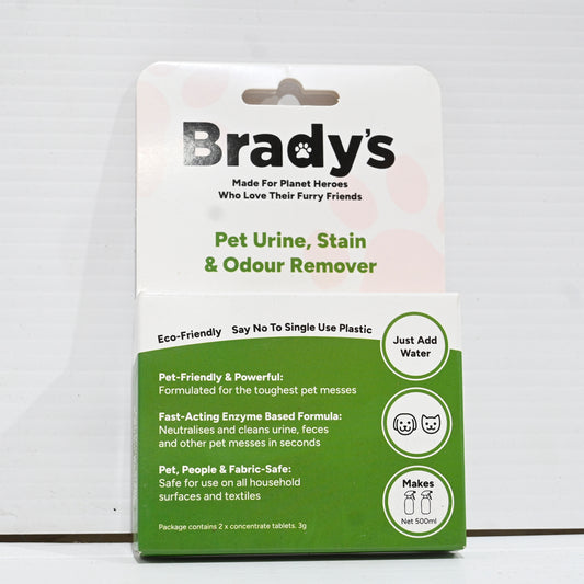 Bradys Pet Urine Stain Odour Remover Tablets - Makes 500ml