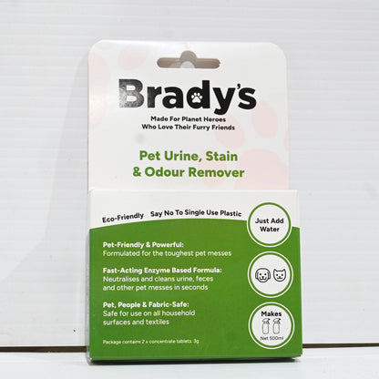 Bradys Pet Urine Stain Odour Remover Tablets - Makes 500ml