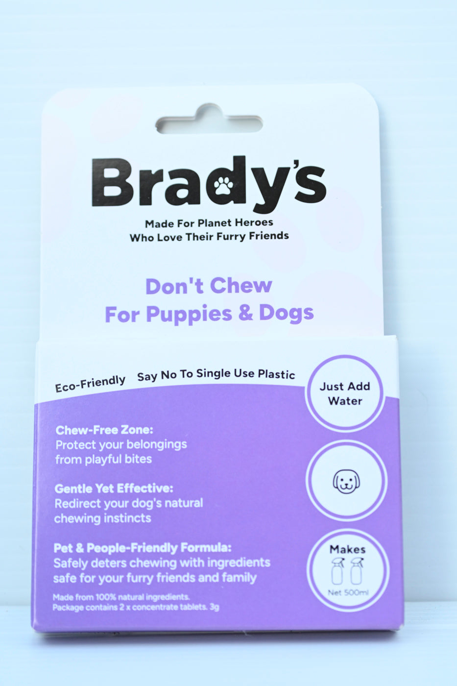 Bradys Dont Chew For Puppies & Dogs Tablets -  Makes 500ml