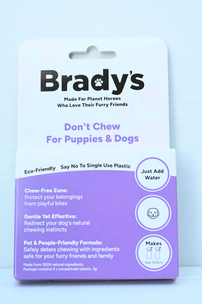 Bradys Dont Chew For Puppies & Dogs Tablets -  Makes 500ml