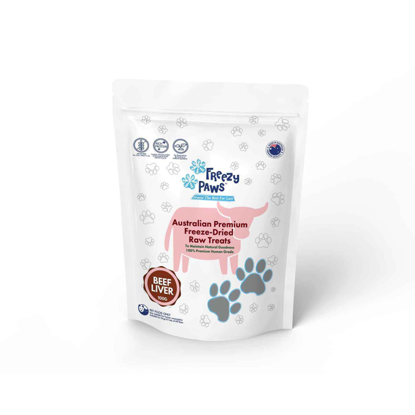Freezy Paws Freeze Dried Beef Liver Treats 100g