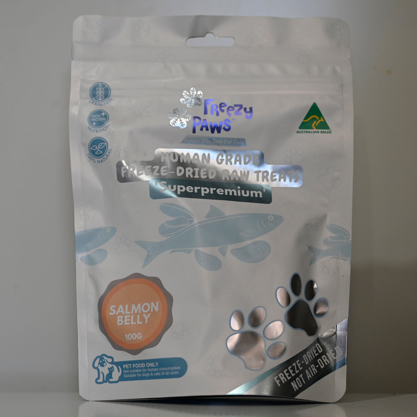 Freezy Paws Freeze Dried Salmon Bellies Treats 100g