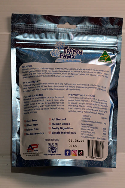 Freezy Paws Chicken Breast W Colostrum Training Treats 80g 