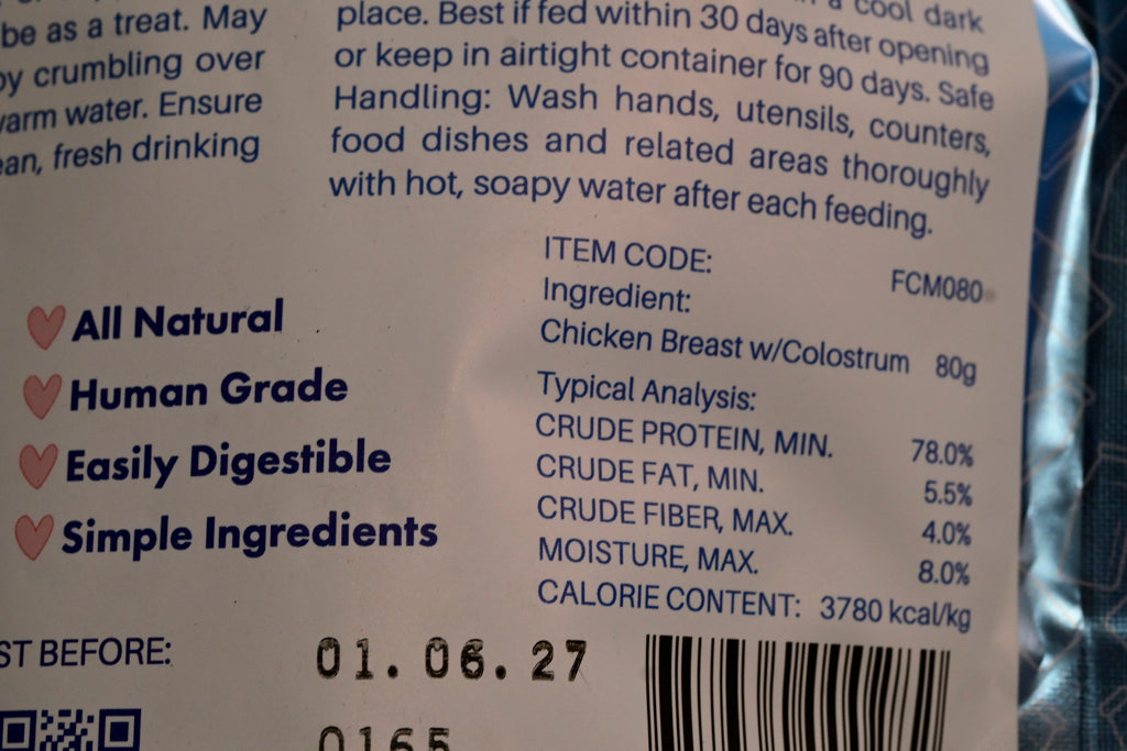 Freezy Paws Chicken Breast W Colostrum Training Treats 80g 