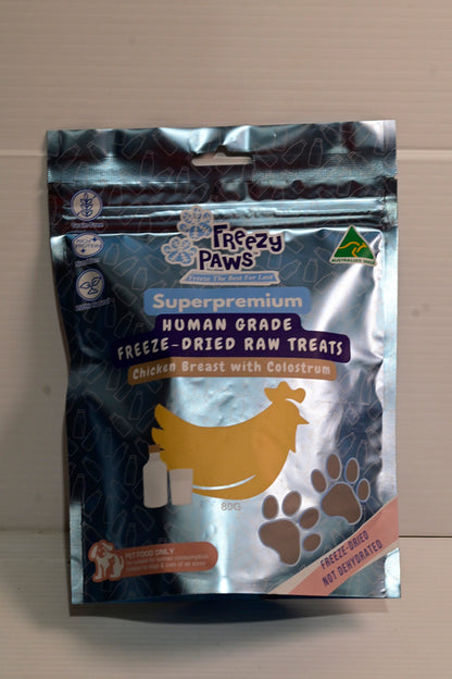 Freezy Paws Chicken Breast W Colostrum Training Treats 80g 