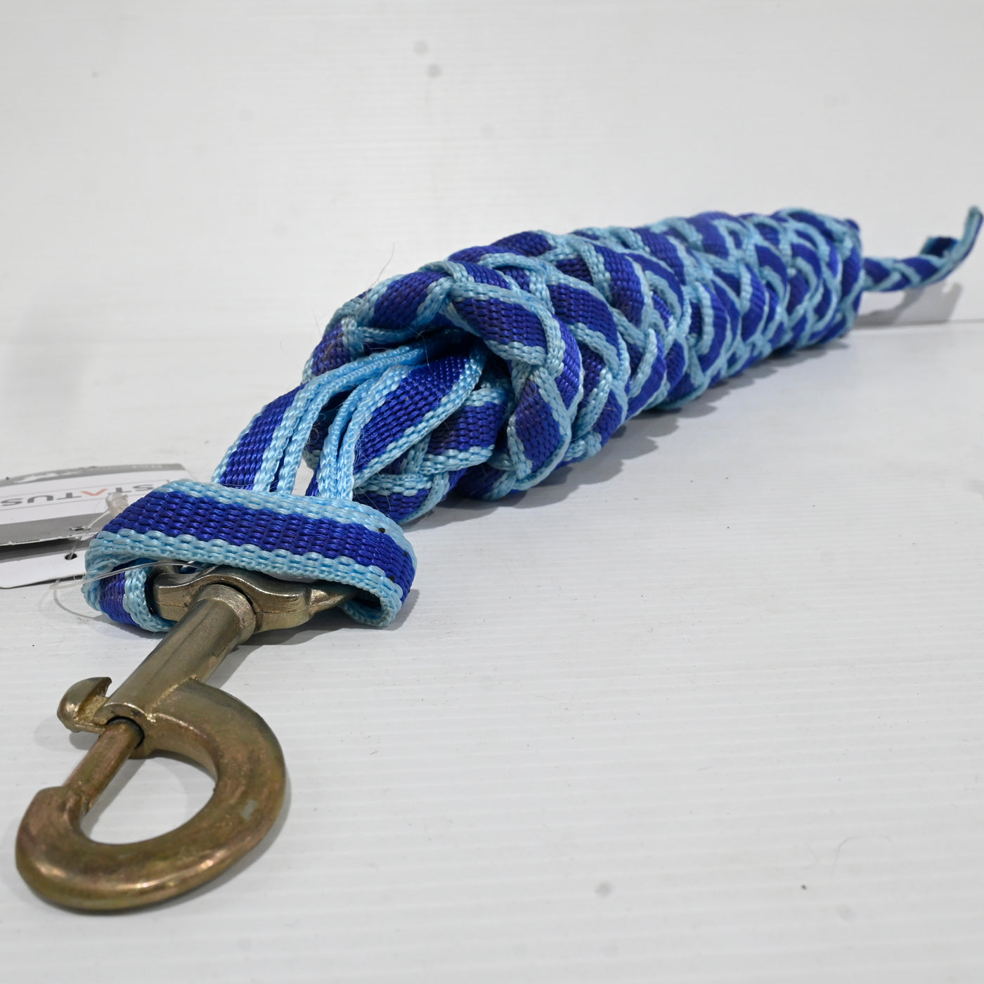Status Hand Plaited 8ft Lead Rope [cl:royal/light Blue]