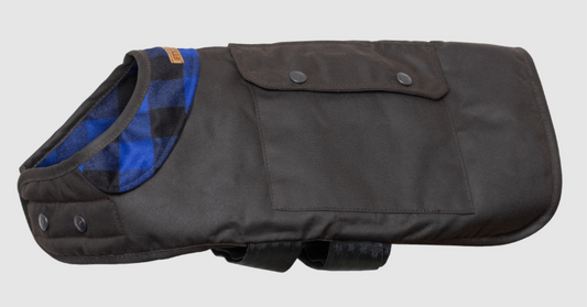 Oilskin Wool Province Dog Coat Blue Lg [cl:blue Sz:large]